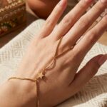 Chaand Tara gold plated stainless steel Hand Chain for women in Pakistan by dango