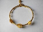 Floral Zircon Gold-Plated Silver Bangle - Image 2