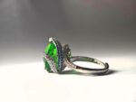 Emerald-green Crystal Adjustable Ring - Image 3