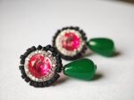 natural green Jade Gemstone Earrings for women in Pakistan by dango