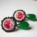 natural green Jade Gemstone Earrings for women in Pakistan by dango