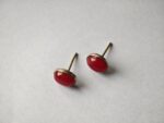 Natural Red Agate Stud Earrings - Image 3