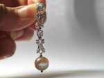 natural pearl stainless steel tarnish free earrings for women in Pakistan by dango