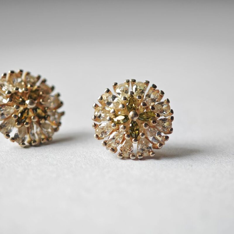 natural peridot 925 sterling silver stud earrings for women in pakistan by dango
