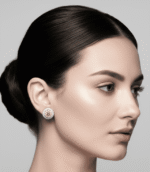 Natural Peridot Stud Earrings (925 Silver) - Image 2