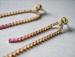 Pink rhinestone Earrings for women in Pakistan by dango