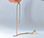 Blush Spark Rhinestone Dangle Earrings - Image 3