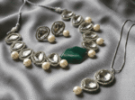 Green Agate Kundan Choker Set - Image 3