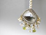 natural peridot and agate gemstone kundan tika for women in pakistan