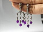 Amethyst Chandelier Earrings in 925 Silver - Image 3