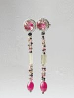 natural gemstones ruby, sapphire, tourmaline and emerald earrings for women in pakistan by dango