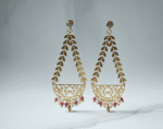 natural tourmaline gold plated stainless steel ethnic earrings for women in pakistan