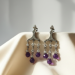 925 sterling silver earrings with natural amethyst in pakistan by dango