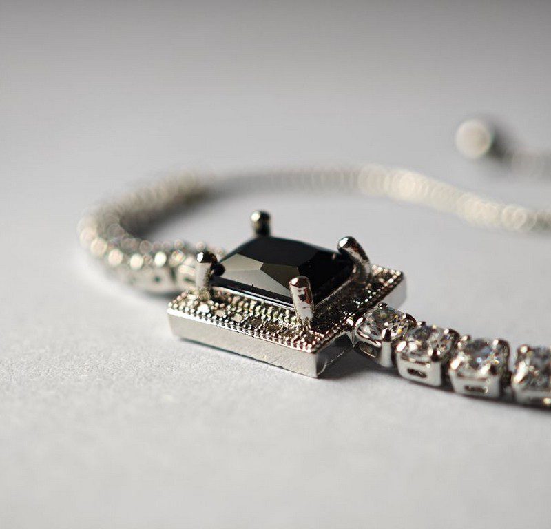 black zircon adjustable bracelet for women in pakistan by dango