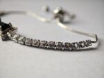 Black Square Zircon Adjustable Bracelet - Image 4