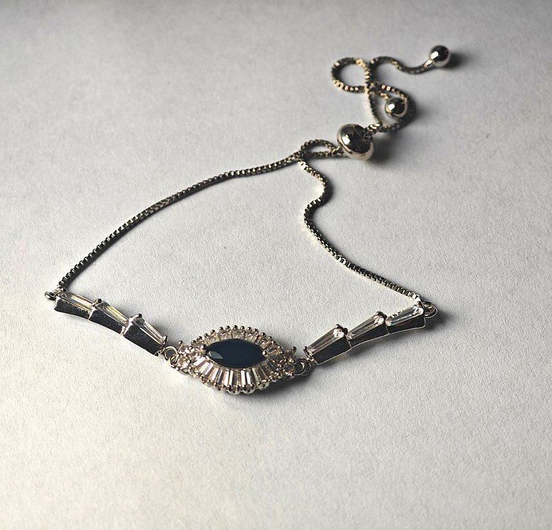 Black Zircon adjustable Bracelet for women in Pakistan by dango
