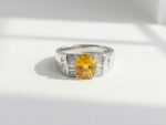 natural yellow Topaz sterling silver Ring for men and women Pakistan by dango
