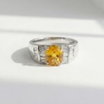 natural yellow Topaz sterling silver Ring for men and women Pakistan by dango