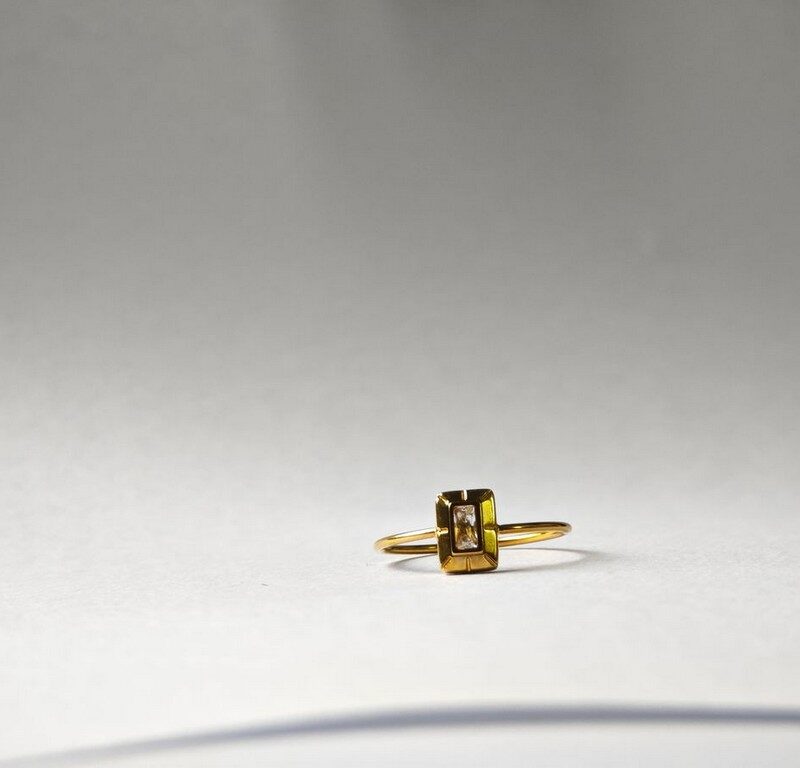 minimal gold plated ring pakistan