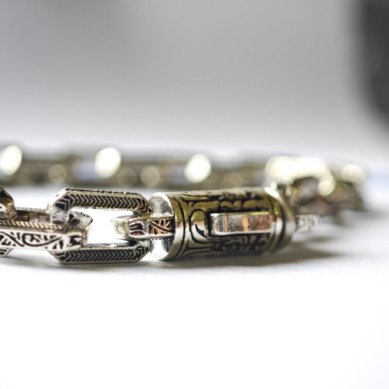 carved silver bracelet for men pakistan by dango