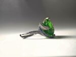 green crystal adjustable statement Ring for women in Pakistan by dango