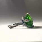 green crystal adjustable statement Ring for women in Pakistan by dango
