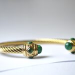 malachite gold plated bangle Pakistan by dango