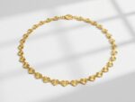 Gold Plated Hearts Necklace for women Pakistan by dango