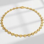 Gold Plated Hearts Necklace for women Pakistan by dango