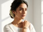 Aaina kundan bracelet worn on wrist — adjustable gold chain ethnic bracelet, Dango Meraki collection COD Pakistan