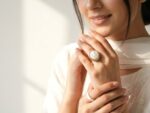 Dango Noor Statement Ring for Women, Gold Tone Alloy, Freshwater Baroque Pearl & Rhinestones, Size 8, Modern Style - Image 2