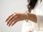 Dual Tone Cable Steel Cuff Bangle - Image 2