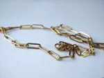 Dango Gold Plated Stainless Steel Paperclip Chain Necklace, 45cm x 0.43cm Link Chain for Women – Delivered Across Pakistan - Image 4